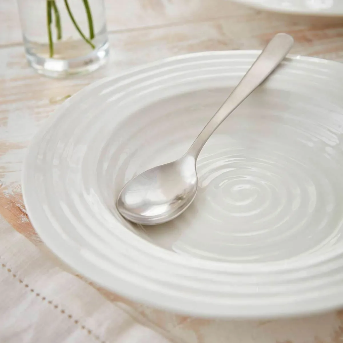 Portmeirion Sophie Conran Set of 4 Rimmed Soup Plates, White Best