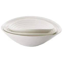 Portmeirion Sophie Conran Set of 3 Salad Bowls, White Best