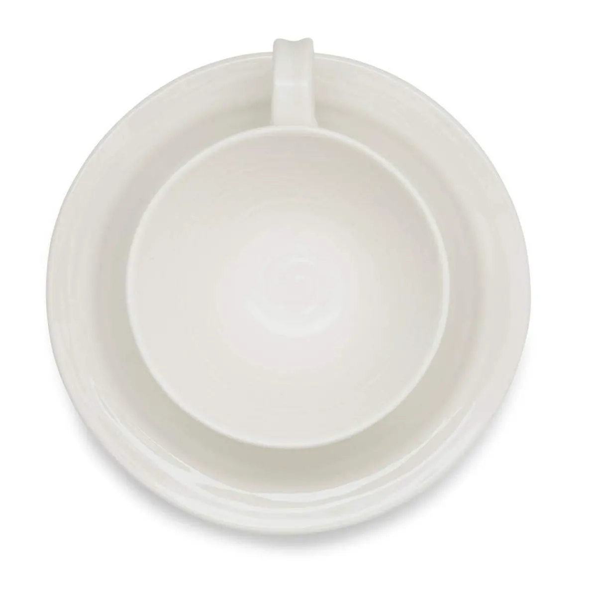 Portmeirion Sophie Conran Set of 4 Teacup & Saucer, White Discount