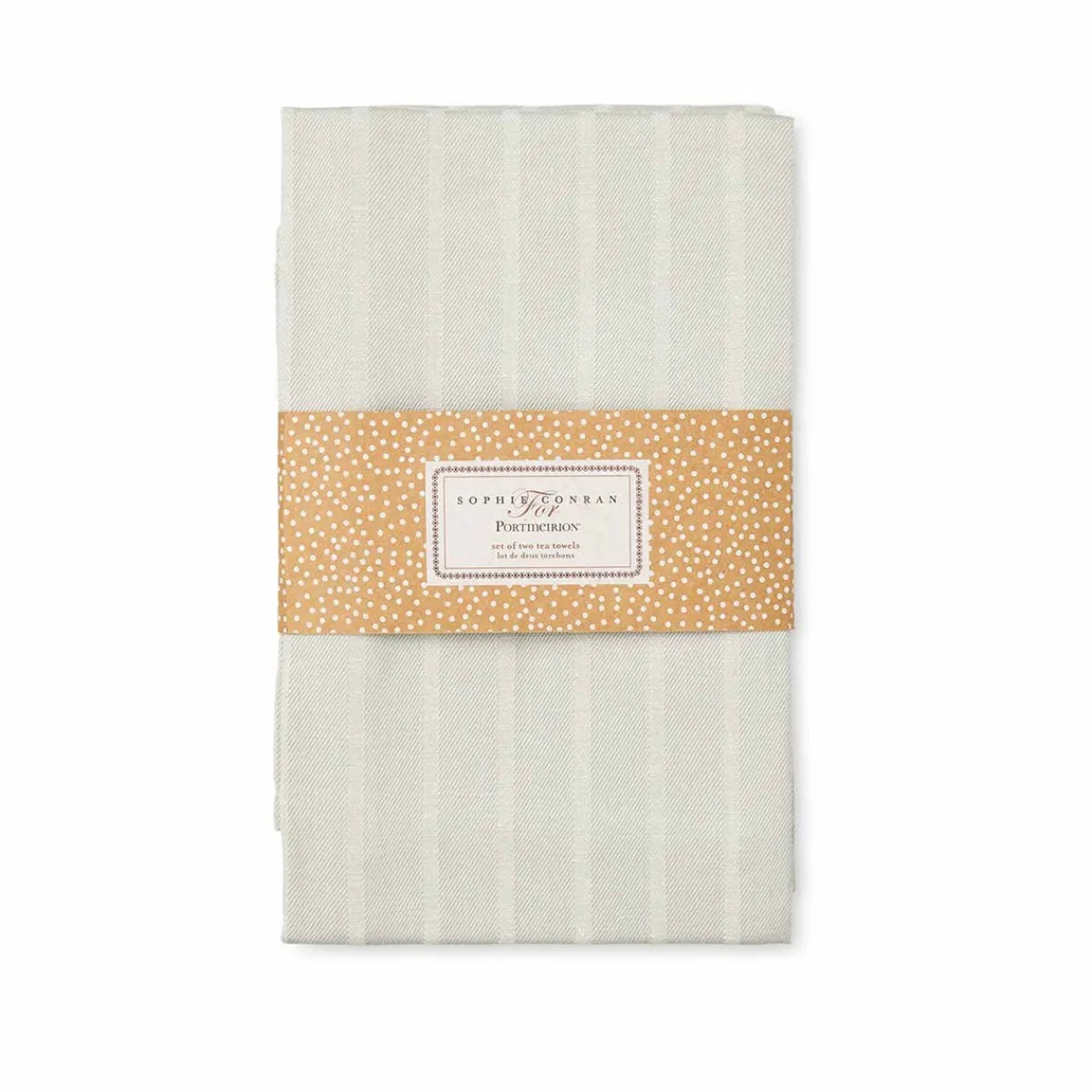 Portmeirion Sophie Conran Set of 2 Tea Towels, Grey Outlet