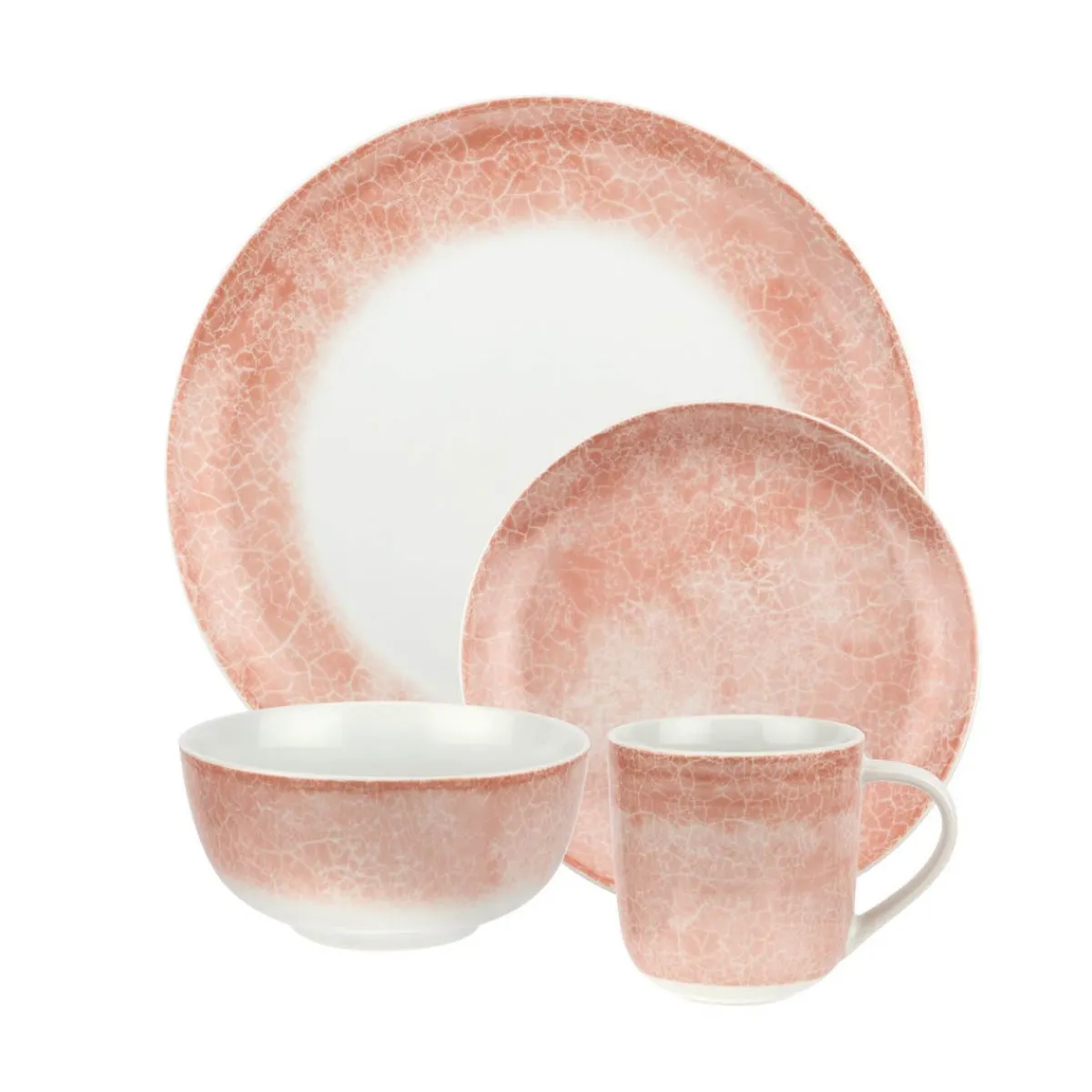 Portmeirion Studio Studio Crackle 16 Piece Set, Pink Outlet
