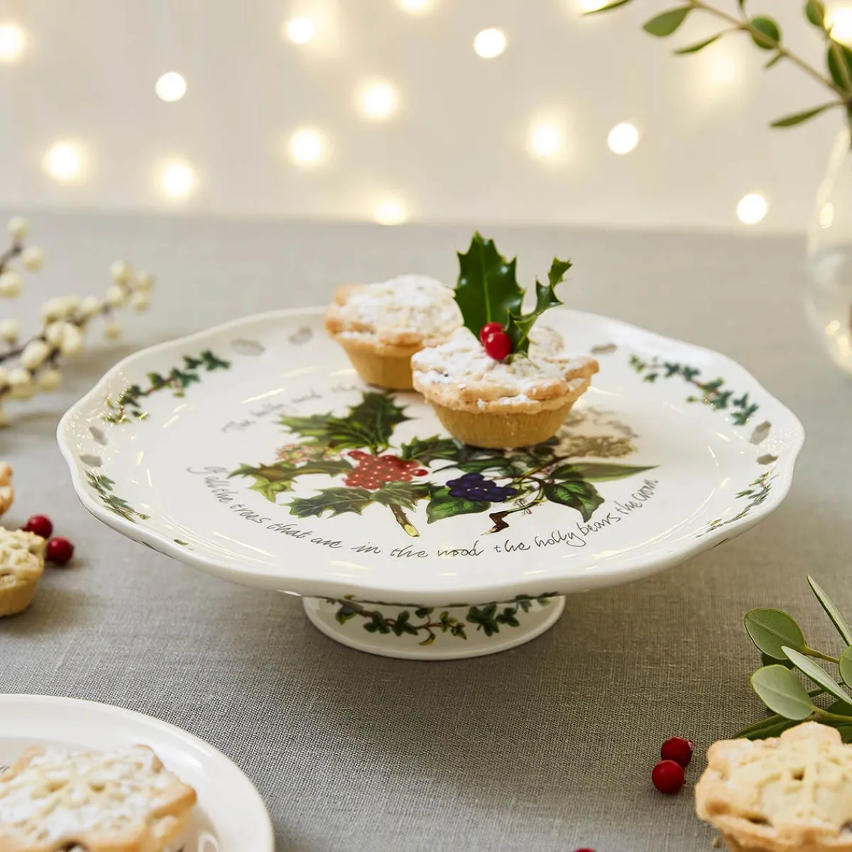 Portmeirion The Holly and the Ivy Cake Plate Clearance