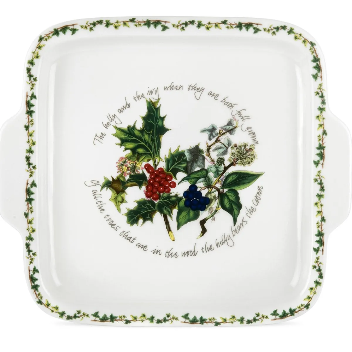 Portmeirion The Holly and the Ivy Square Cake Plate Best