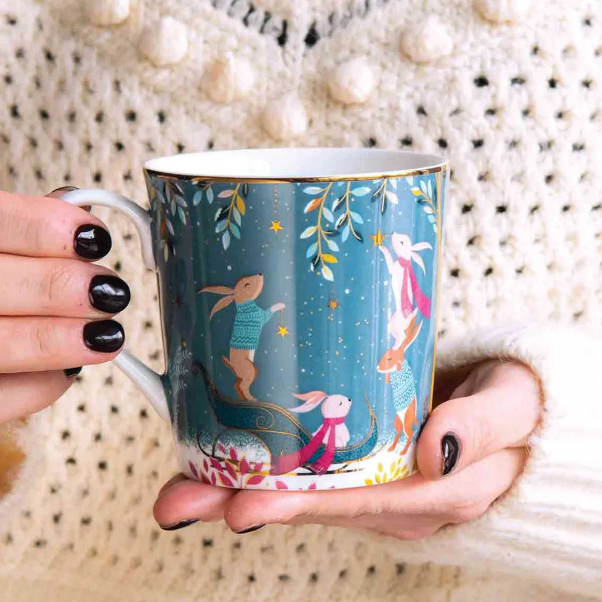 Portmeirion Woodland Tales Mug, Rabbit Sleigh Outlet