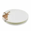 Royal Worcester Wrendale Designs Hare 4 Coupe Dinner Plates Fashion