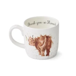 Royal Worcester Wrendale Designs Highland Cow Personalised Mug Hot