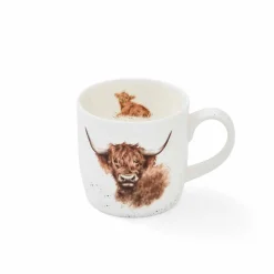 Royal Worcester Wrendale Designs Highland Cow Personalised Mug Hot