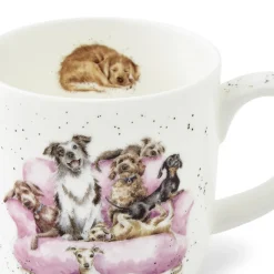Royal Worcester Wrendale Designs Movie Night Mug Outlet