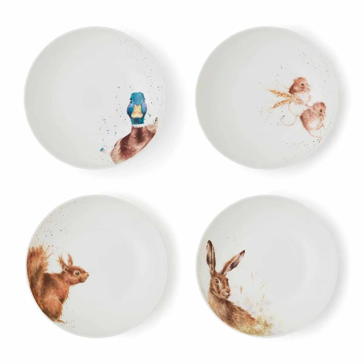 Royal Worcester Wrendale Designs Set of 4 Pasta Bowls Outlet