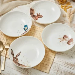 Royal Worcester Wrendale Designs Set of 4 Pasta Bowls Outlet