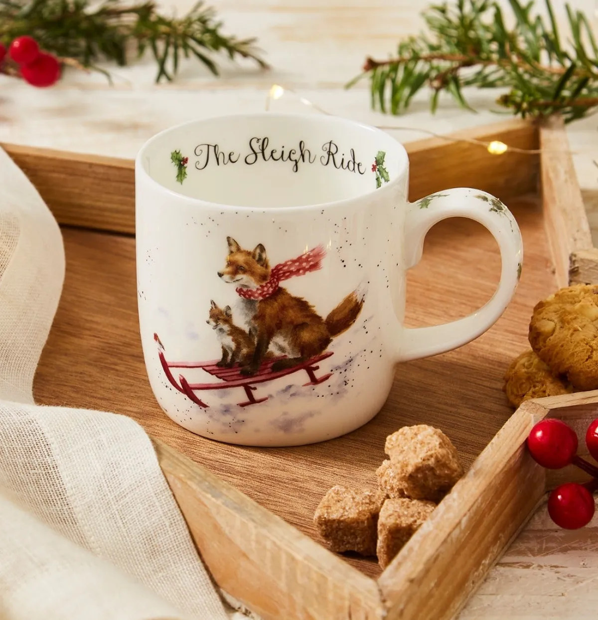 Royal Worcester Wrendale Designs The Sleigh Ride Mug Outlet